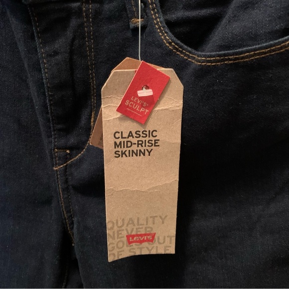 NWT Levi’s Women’s Classic Mid Rise Skinny Jeans Size 8 - Picture 10 of 16